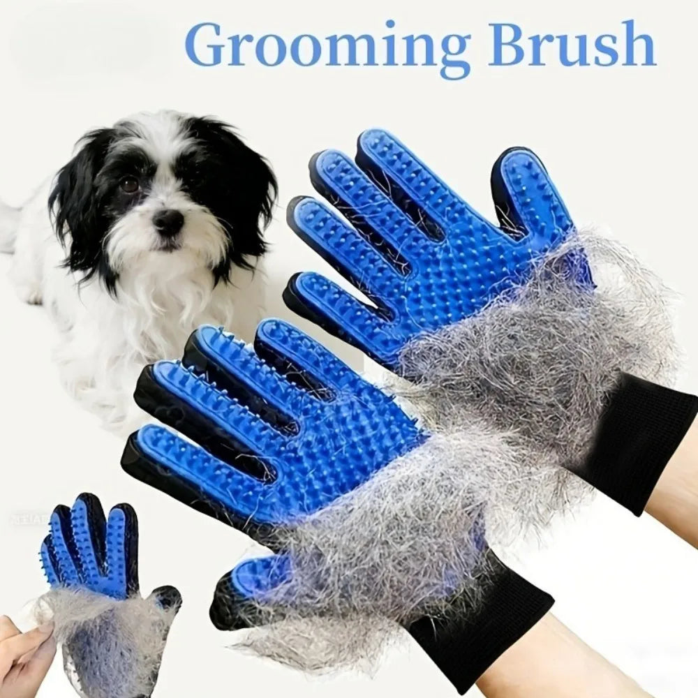 1/10 PCS Pet Silicone Grooming Gloves Effective Hair Remover Comb for Cats Dogs Bath Cleaning and Daily Shedding Control At Home