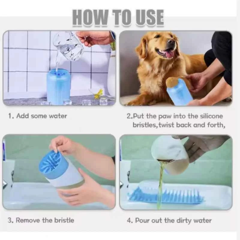Silicone Dog Paw Cleaner – Portable Mud & Dirt Paw Washer