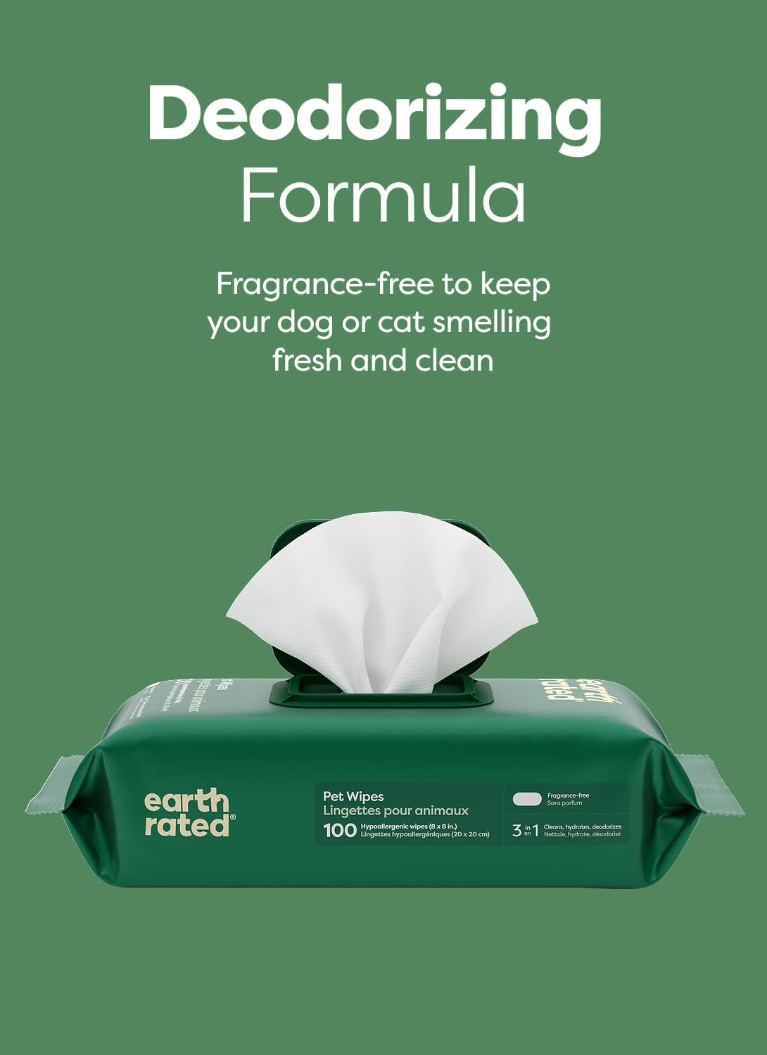 Earth Rated fragrance free deodorizing formula