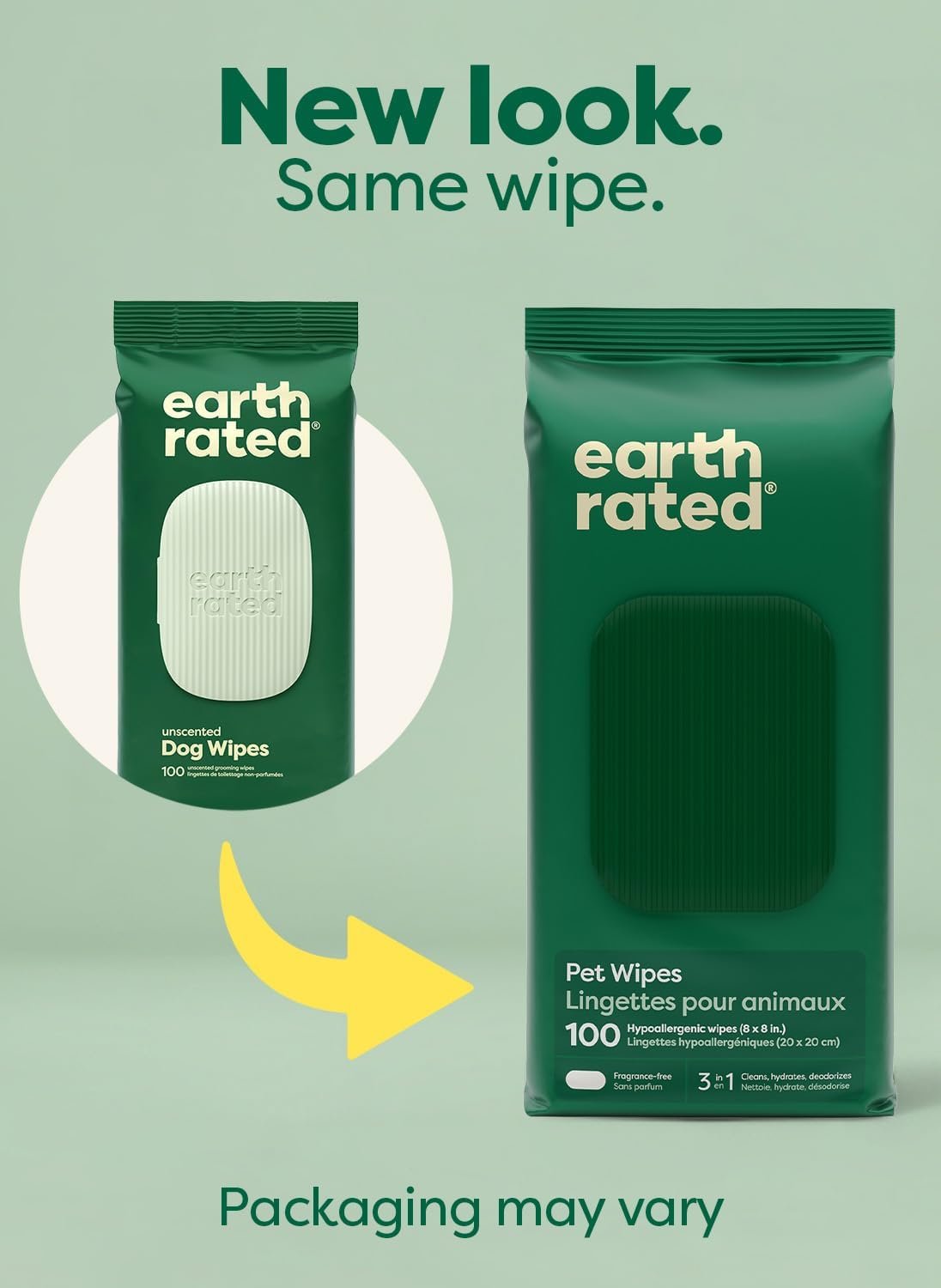 Earth Rated old and new packaging comparison